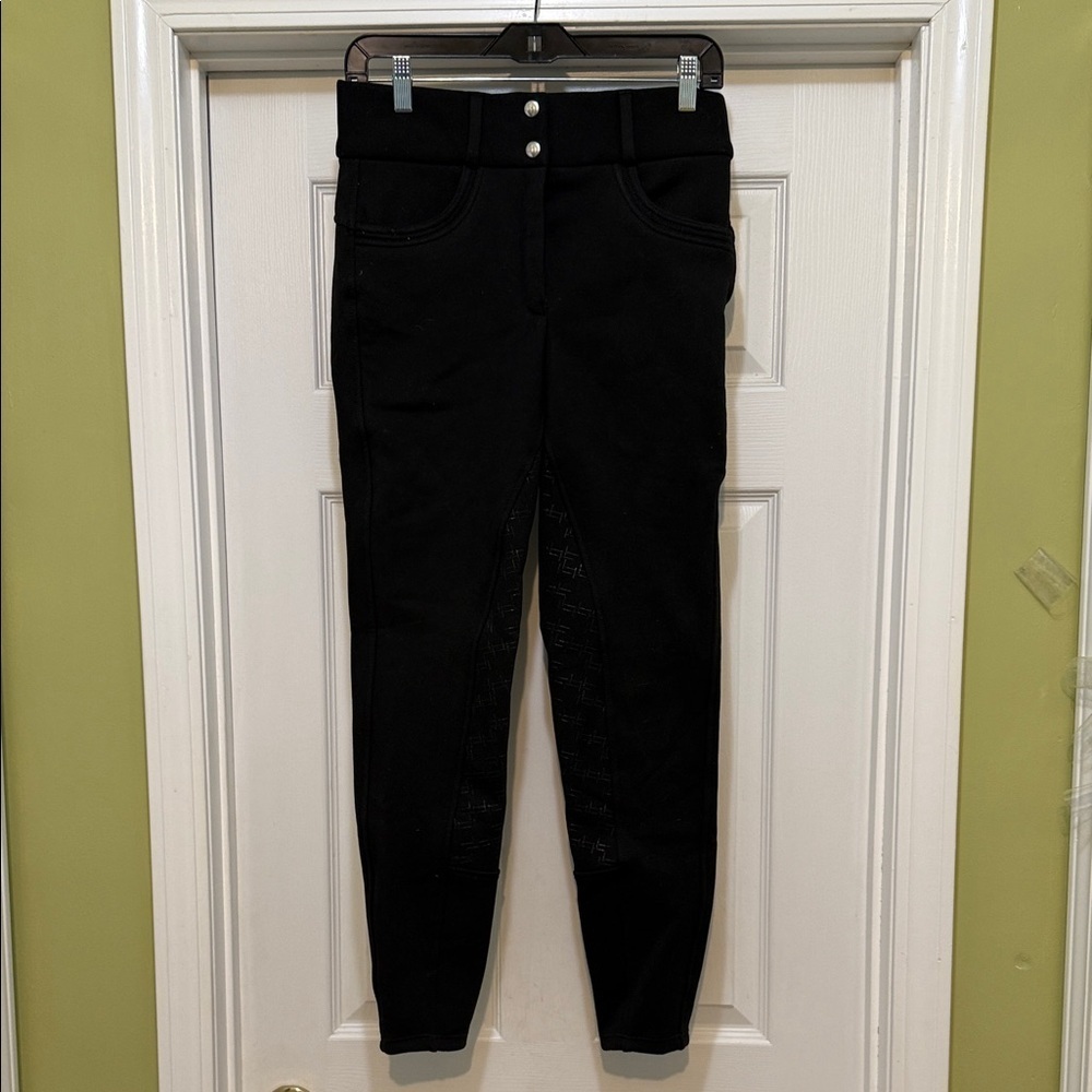 🐎 Horze Women’s Riding Breeches – Black – Silicone Grip • Size 28 (EU 40)